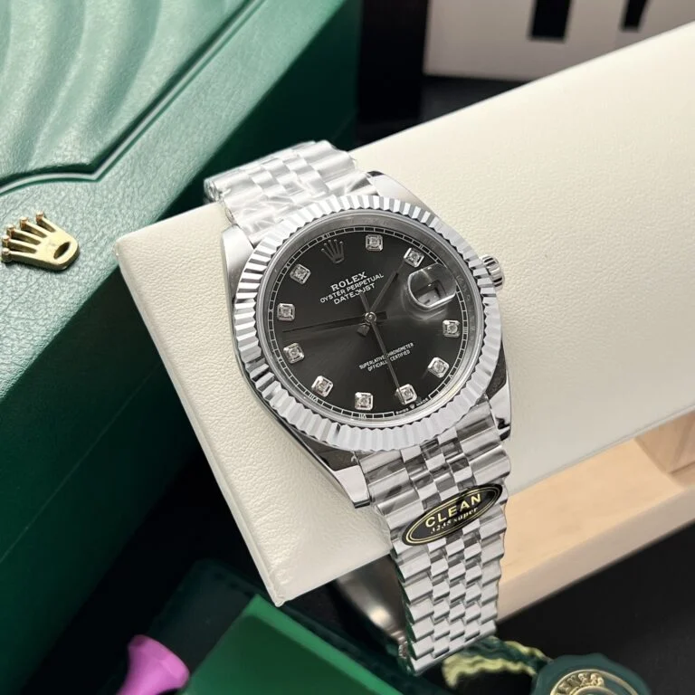 Dong-Ho-Rolex-Datejust-126334-Rep-11-Mat-So-Xam-Clean-Factory-41mm-2-768x768-1 DateJust 41 126334 QF 1:1 Best Edition 904L Steel Gray Diamonds Dial on Jubilee Bracelet QF3235 (149g) - Image 3