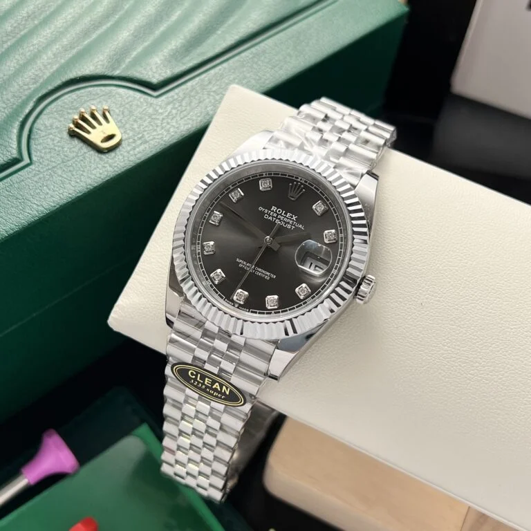 Dong-Ho-Rolex-Datejust-126334-Rep-11-Mat-So-Xam-Clean-Factory-41mm-3-768x768-1 DateJust 41 126334 QF 1:1 Best Edition 904L Steel Gray Diamonds Dial on Jubilee Bracelet QF3235 (149g) - Image 5
