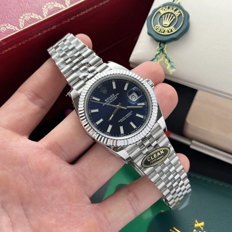 Dong-Ho-Rolex-Datejust-126334-Rep-11-Mat-Xanh-Nha-May-Clean-41mm-1-768x768-1 DateJust 41 126334 QF 1:1 Best Edition 904L Steel Blue Stick Dial on Jubilee Bracelet QF3235 (149g) - Image 5