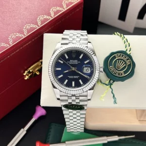 DateJust 41 126334 QF 1:1 Best Edition 904L Steel Blue Stick Dial on Jubilee Bracelet QF3235 (149g)