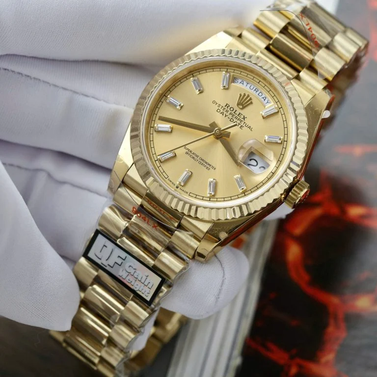 Dong-Ho-Rolex-Day-Date-128238-Che-Tac-Mat-Vang-Champagne-Trong-Luong-158gram-QF-Factory-36mm-5-768x768-1 Rolex Day-Date 36mm Presidential Super Clone with Yellow Dial - Image 3