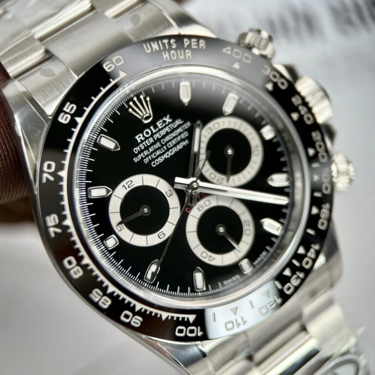 Dong-Ho-Rolex-Daytona-116500LN-Godzilla-Replica-Clean-Factory-40mm-3-768x768-1 Daytona 126500 Black Dial on 904L Stainless Steel Bracelet - Image 3