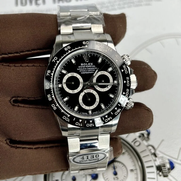 Dong-Ho-Rolex-Daytona-116500LN-Godzilla-Replica-Clean-Factory-40mm-5-768x768-1 Daytona 126500 Black Dial on 904L Stainless Steel Bracelet