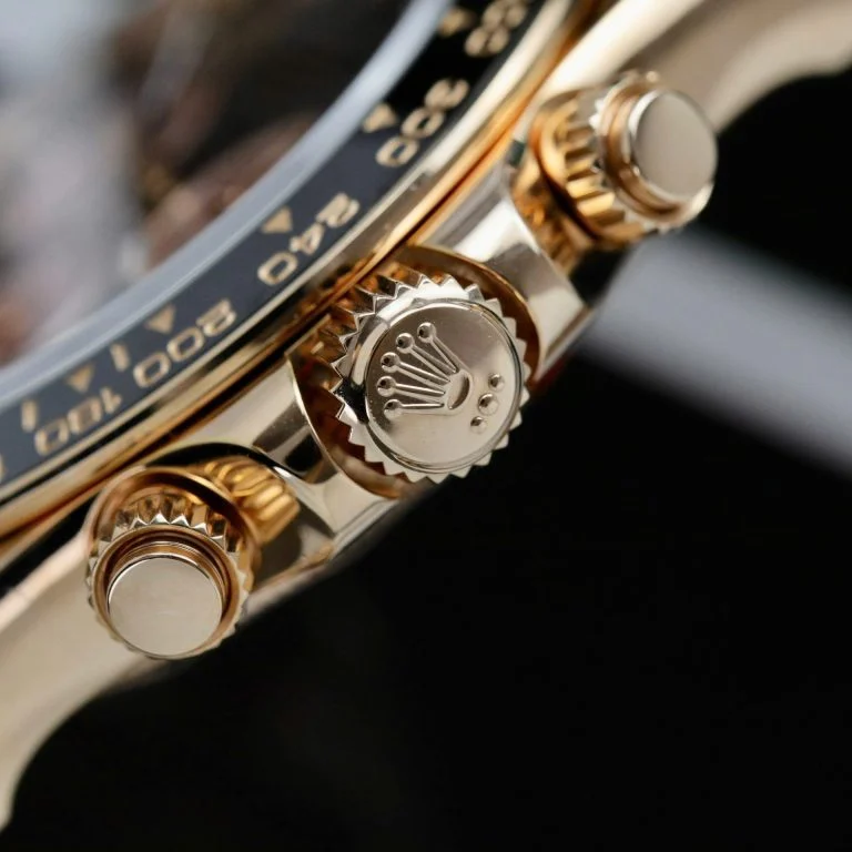 Dong-Ho-Rolex-Daytona-126515-Che-Tac-Mat-Den-Trong-Luong-163Gram-Boc-Vang-That-40mm-8-768x768-1 Daytona 126515 AVF 1:1 Best Edition Black/RG Diamonds Dial on Oysterflex Strap DD4131 (Mod) - Image 6