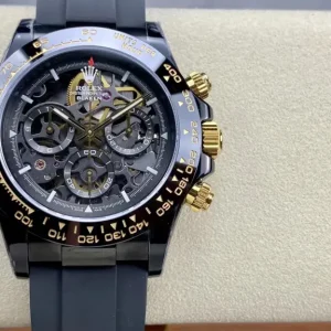 Rolex Daytona By Blaken Skeleton Dial Rubber Strap 40mm Black