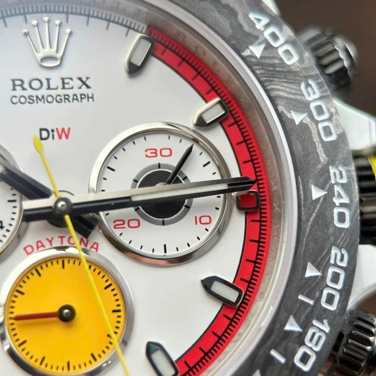 Dong-Ho-Rolex-Daytona-DiW-Ferrari-Replica-11-Vo-Carbon-Trang-Sieu-Nhe-40mm-11-768x768-1 Rolex Daytona DiW Ferrari Super Clone Watch - Image 8