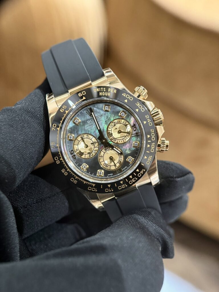 Dong-Ho-Rolex-Daytona-Mat-Xa-Cu-Tim-Coc-Moissanite-Nha-May-BT-40mm-5 Rolex Daytona Purple Mother of Pearl Dial Moissanite BT Factory 40mm - Image 5