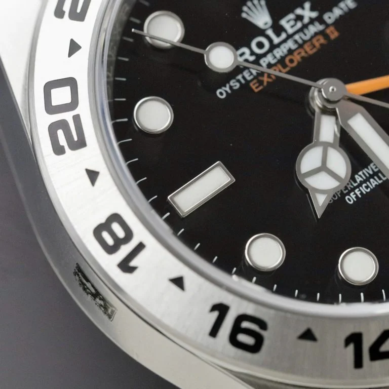 Dong-Ho-Rolex-Explorer-II-226570-Rep-11-Cao-Cap-Nhat-Mat-Den-Nha-May-Clean-42mm-5-768x768-1 Explorer II 42mm 226570 Black 904L SS QF 1:1 Best Edition Black Dial on Bracelet SH3285 CHS - Image 5