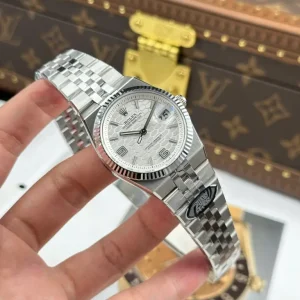 Land Dweller 127334 2F 1:1 Best Edition White Textured Dial on SS Bracelet A7135