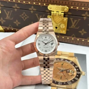 Land Dweller 127335 2F 1:1 Best Edition White Textured Dial on RG Bracelet A7135