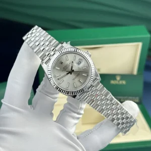 DateJust 41 126334 QF 1:1 Best Edition 904L Steel Silver Stick Dial on Jubilee Bracelet QF3235 (149g)