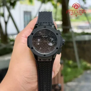 Hublot Big Bang Chronograph Ceramic 20th Anniversary All Black Best Replica BBA 43mm