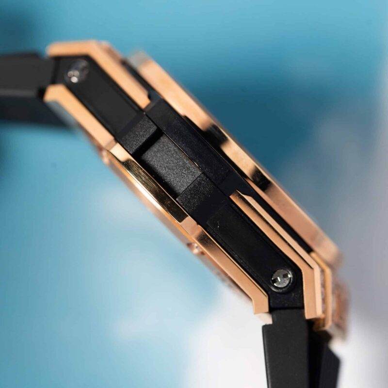 Hublot-Big-Bang-One-Click-King-Gold-Pave-Da-CZ-9-scaled-800x800 Hublot Big Bang One Click King Gold Black Pav¨¦ Baguette CZ Stone Bezel Replica 39mm - Image 9