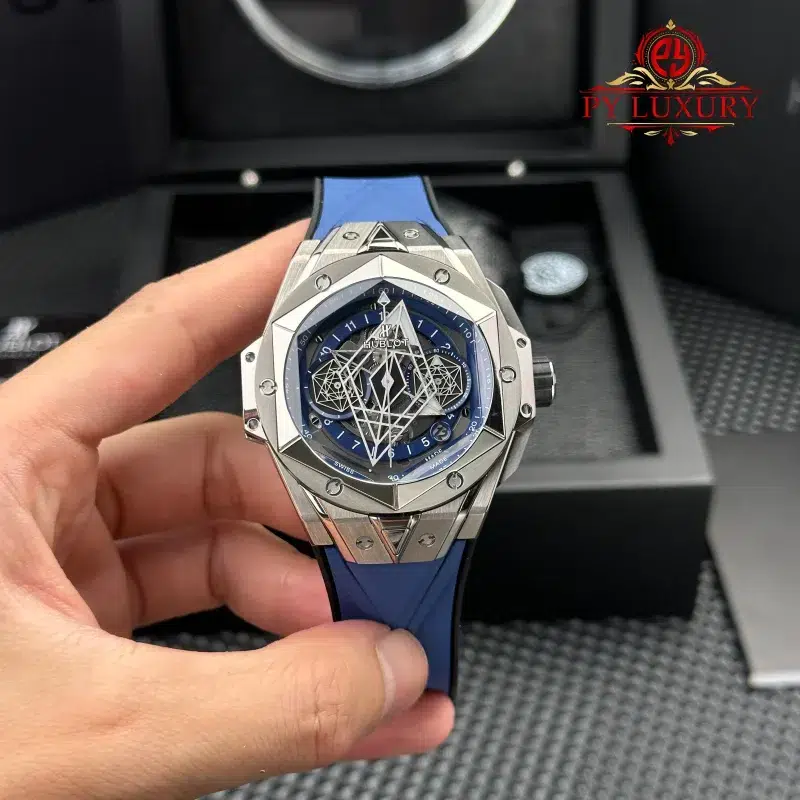 Hublot-Big-Bang-Sang-Bleu-II-Titanium-Blue-Rubber-Strap-1-800x800 Hublot Big Bang Sang Bleu II Titanium Blue Rubber Strap Best Replica BBF 45mm