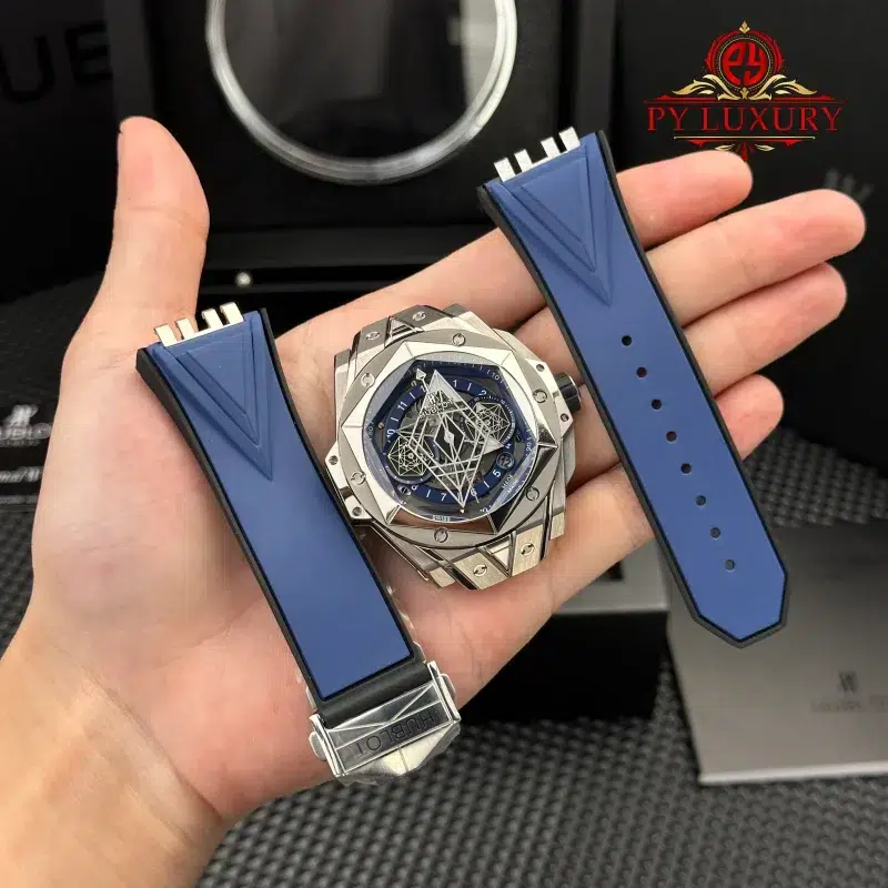 Hublot-Big-Bang-Sang-Bleu-II-Titanium-Blue-Rubber-Strap-2-800x800 Hublot Big Bang Sang Bleu II Titanium Blue Rubber Strap Best Replica BBF 45mm - Image 2