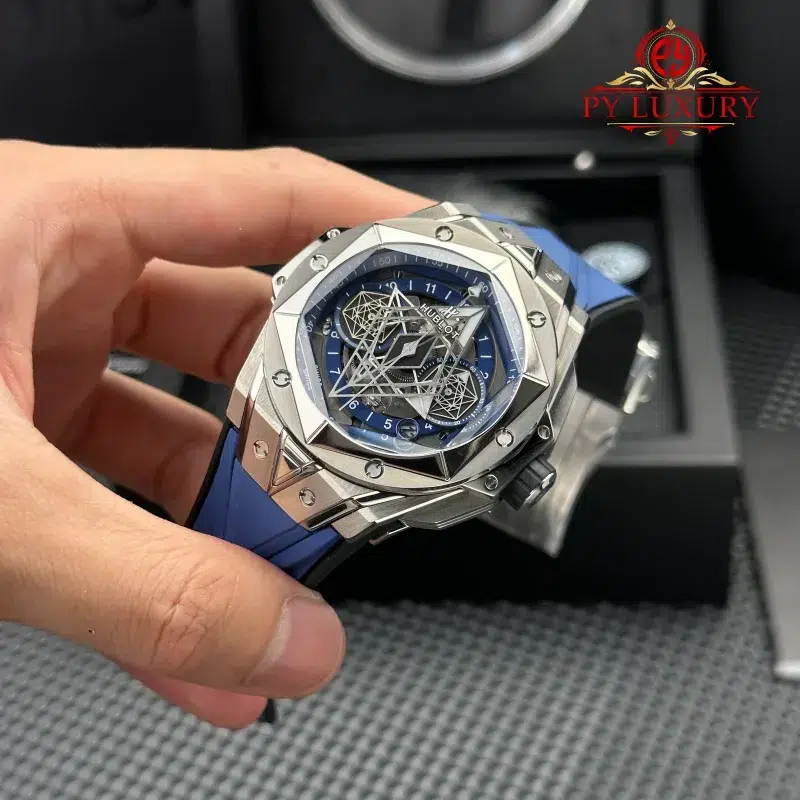 Hublot-Big-Bang-Sang-Bleu-II-Titanium-Blue-Rubber-Strap-3-800x800 Hublot Big Bang Sang Bleu II Titanium Blue Rubber Strap Best Replica BBF 45mm - Image 3