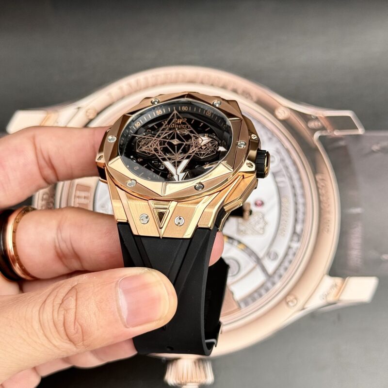 Hublot-Big-Bang-Sang-Blue-II-King-Gold-Black-Dial-3-800x800 Hublot Big Bang Sang Bleu II King Gold Black Dial Best Replica BBF 45mm - Image 3