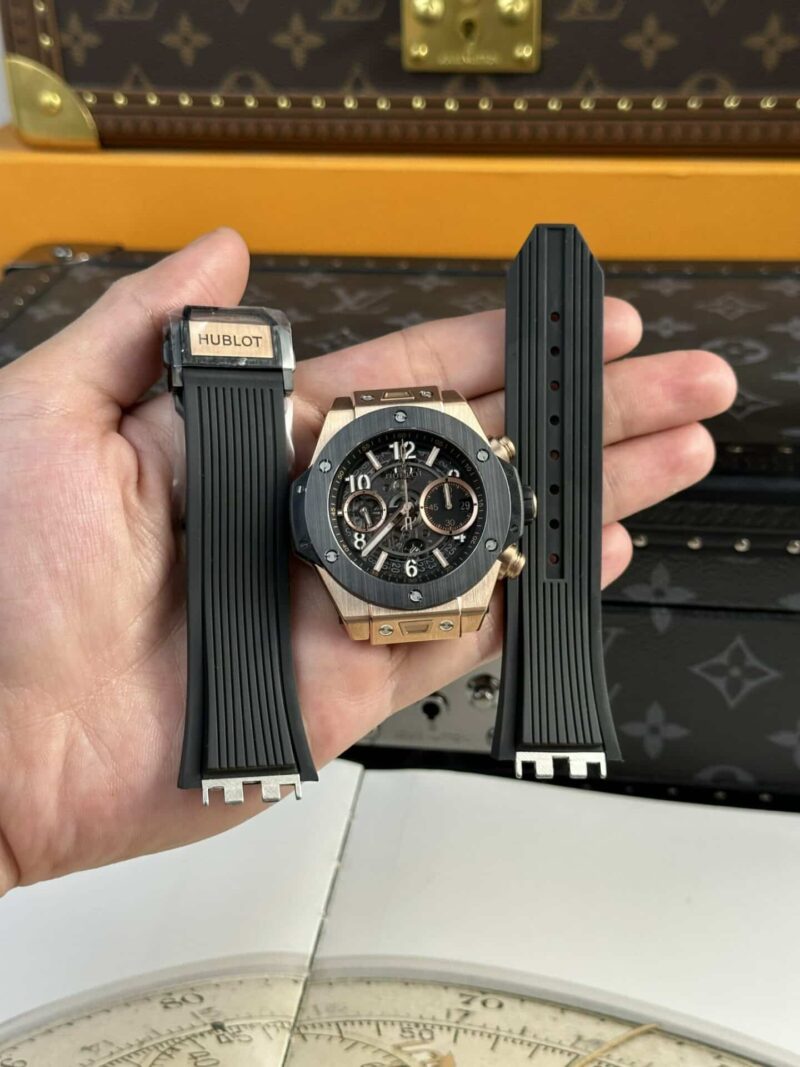 Hublot-Big-Bang-Unico-King-Gold-Black-Ceramic-42mm-2-800x1067 Hublot Big Bang Unico King Gold Black Ceramic Best Replica 42mm - Image 2