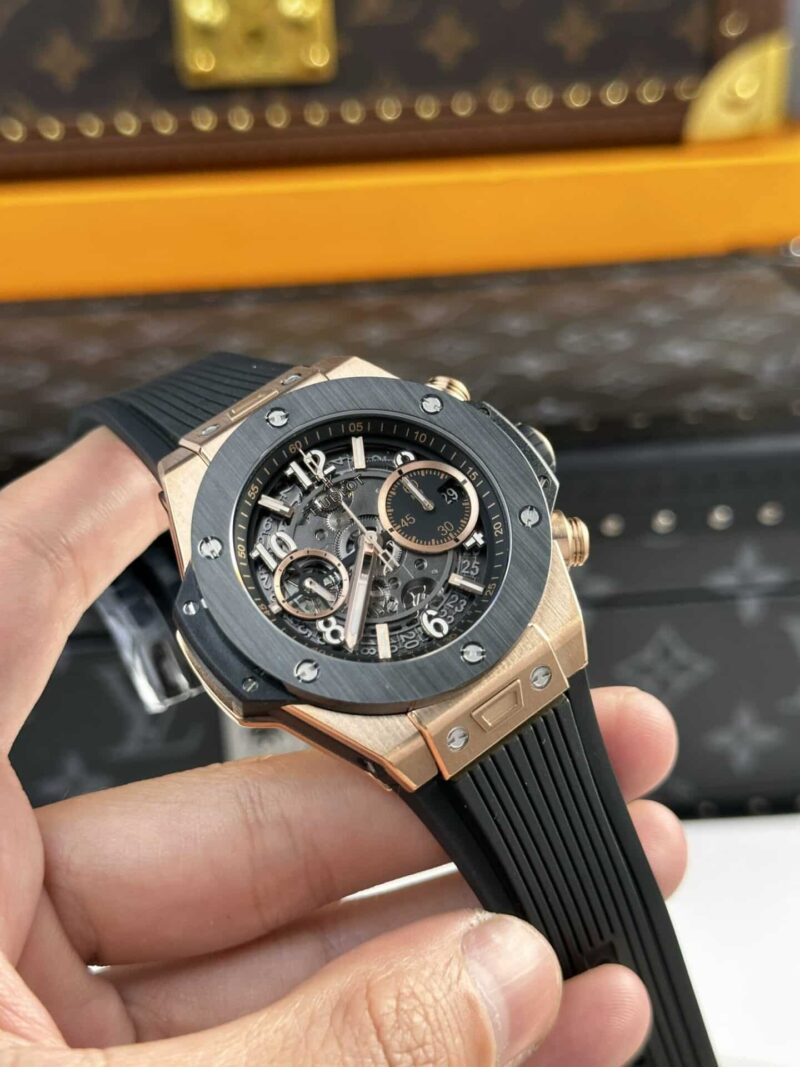 Hublot-Big-Bang-Unico-King-Gold-Black-Ceramic-42mm-4-800x1067 Hublot Big Bang Unico King Gold Black Ceramic Best Replica 42mm - Image 4