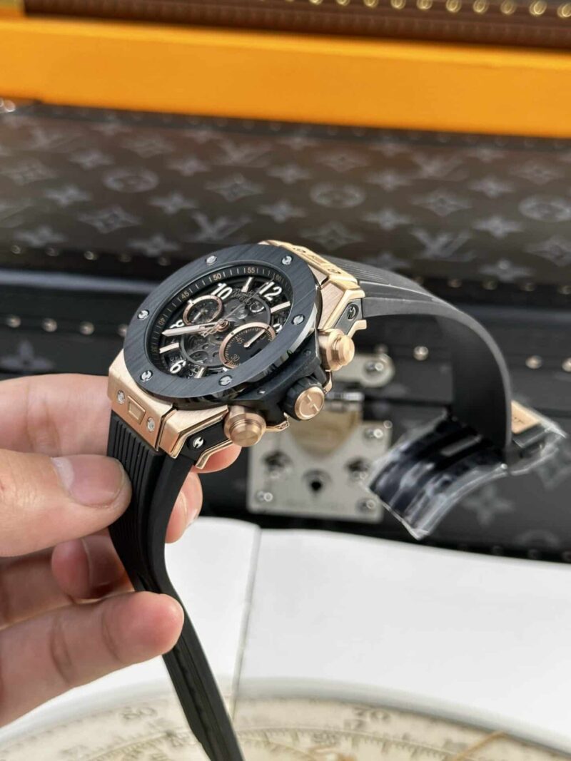 Hublot-Big-Bang-Unico-King-Gold-Black-Ceramic-42mm-8-800x1067 Hublot Big Bang Unico King Gold Black Ceramic Best Replica 42mm - Image 8
