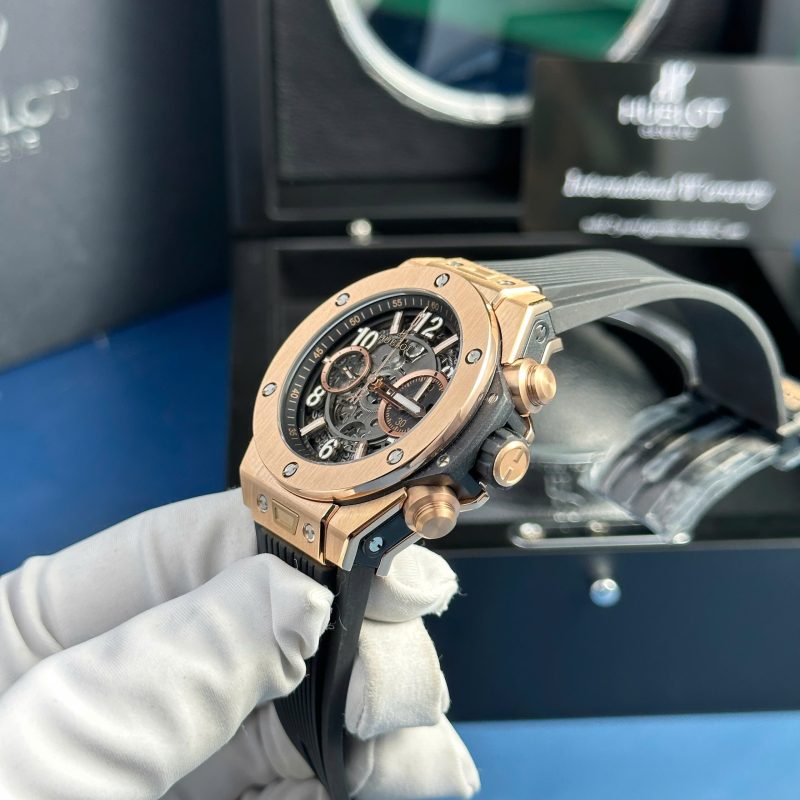 Hublot-Big-Bang-Unico-King-Gold-Black-Dial-Rubber-Strap-3-800x800 Hublot Big Bang Unico King Gold Black Dial Rubber Strap Replica BBF 42mm - Image 3