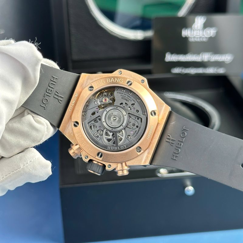 Hublot-Big-Bang-Unico-King-Gold-Black-Dial-Rubber-Strap-6-800x800 Hublot Big Bang Unico King Gold Black Dial Rubber Strap Replica BBF 42mm - Image 6