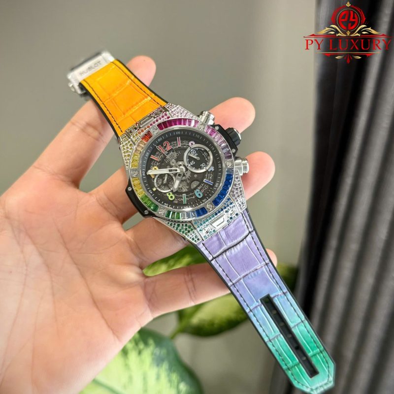 Hublot-Big-Bang-Unico-Titanium-Rainbow-Replica-2-800x800 Hublot Big Bang Unico Titanium Rainbow Leather Strap Best Replica ZF 45mm - Image 2