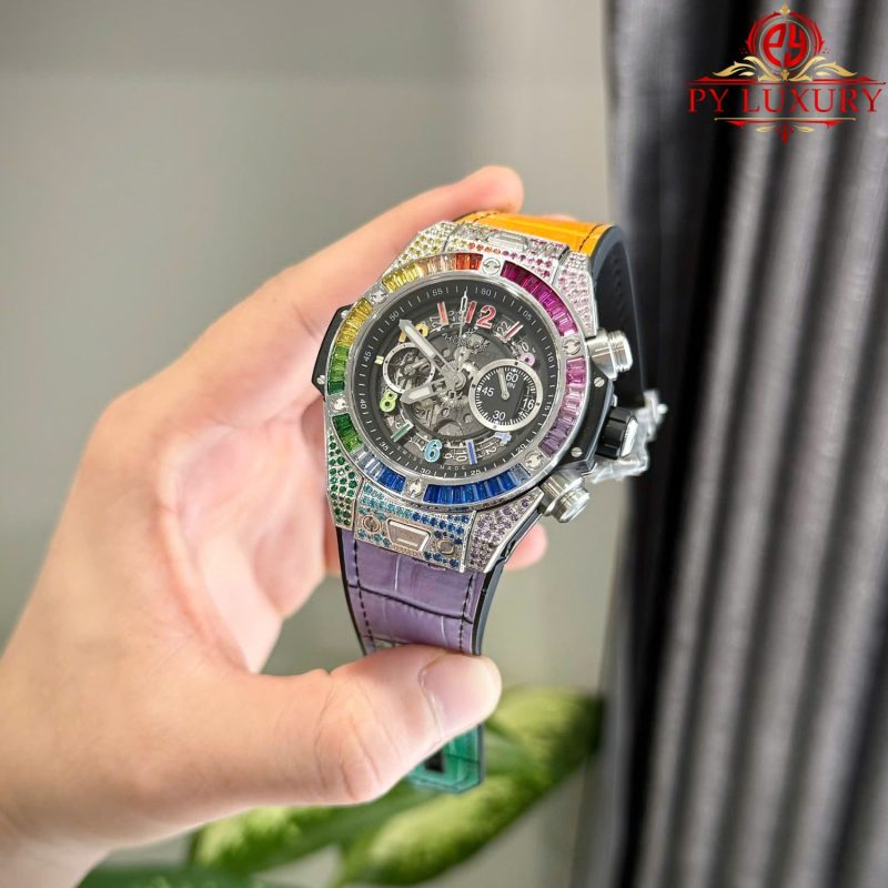 Hublot-Big-Bang-Unico-Titanium-Rainbow-Replica-3-800x800 Hublot Big Bang Unico Titanium Rainbow Leather Strap Best Replica ZF 45mm - Image 3