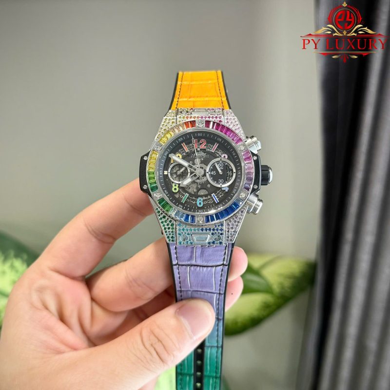 Hublot-Big-Bang-Unico-Titanium-Rainbow-Replica-800x800 Hublot Big Bang Unico Titanium Rainbow Leather Strap Best Replica ZF 45mm