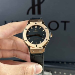 Hublot Classic Fusion King Gold Black Dial Best Replica JJF 38mm