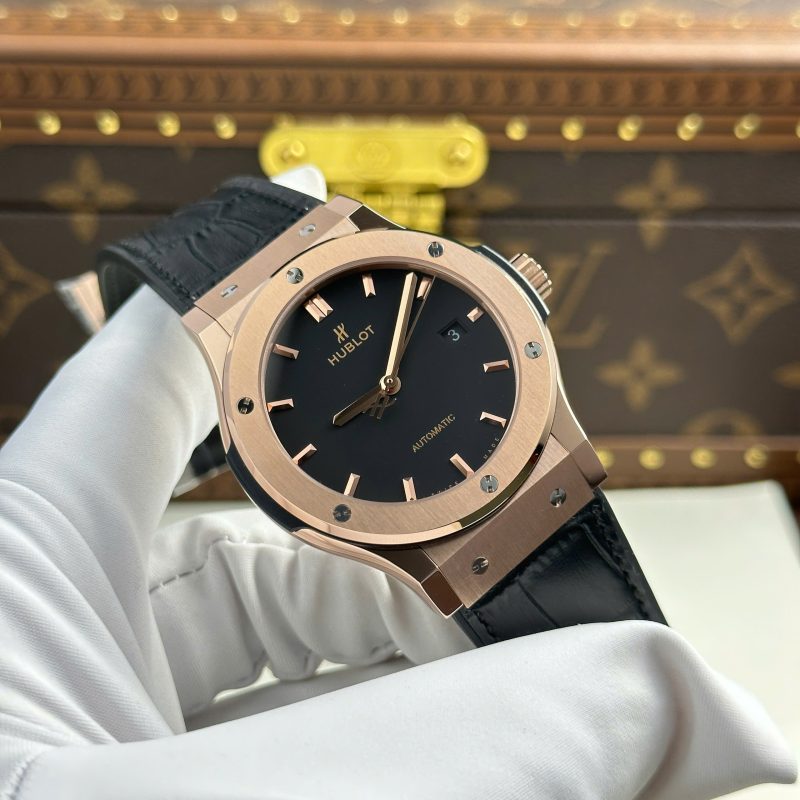 Hublot-Classic-Fusion-King-Gold-Black-Dial-Leather-2-800x800 Hublot Classic Fusion King Gold Black Dial Leather Best Replica JJF 42mm - Image 2