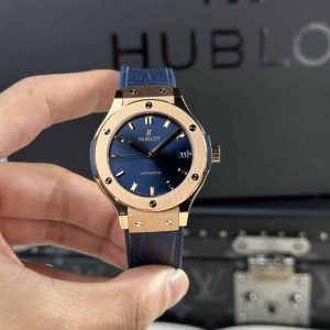 Hublot Classic Fusion King Gold Blue Dial Best Replica JJF 38mm