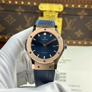 Hublot Classic Fusion King Gold Blue Dial Best Replica JJF 42mm