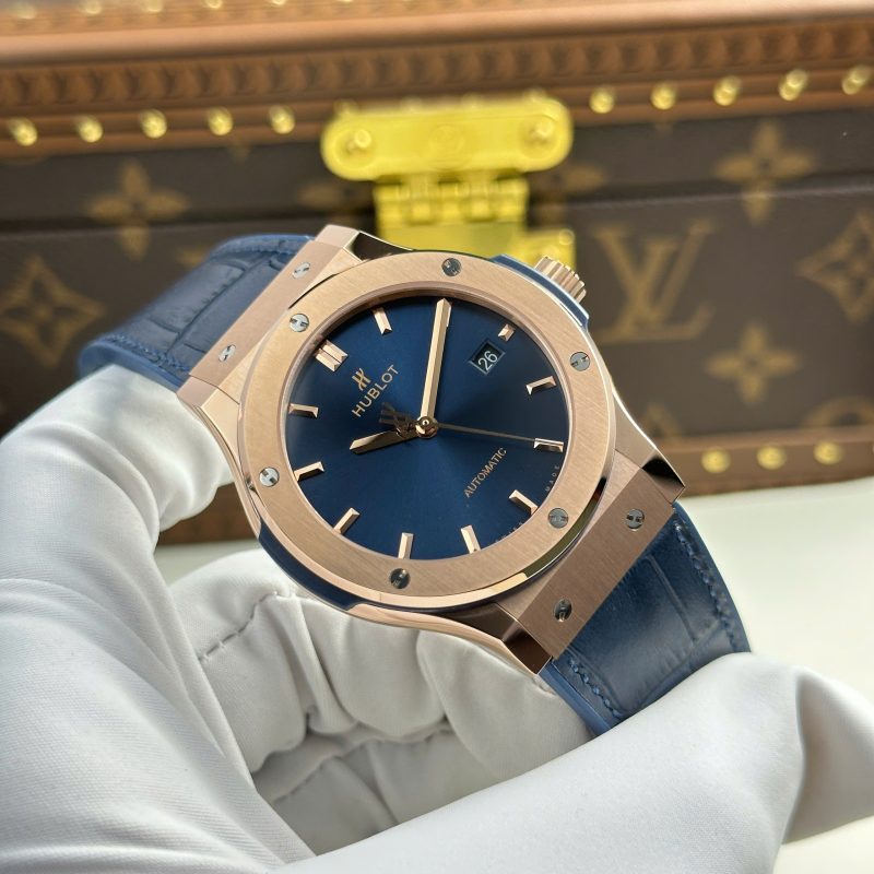 Hublot-Classic-Fusion-King-Gold-Blue-Dial-Leather-2-800x800 Hublot Classic Fusion King Gold Blue Dial Best Replica JJF 42mm - Image 2