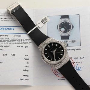 Hublot Classic Fusion Orlinski Titanium Pav¨¦ Black Dial Custom Full Moissanite 1:1 Copy 40mm