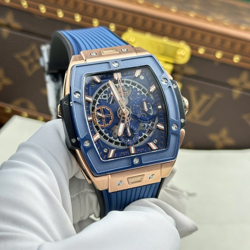 Hublot-Spirit-of-Big-Bang-King-Gold-Blue-Ceramic-Best-Replica-3-800x800 Hublot Spirit of Big Bang King Gold Blue Ceramic Best Replica BBF 42mm - Image 3