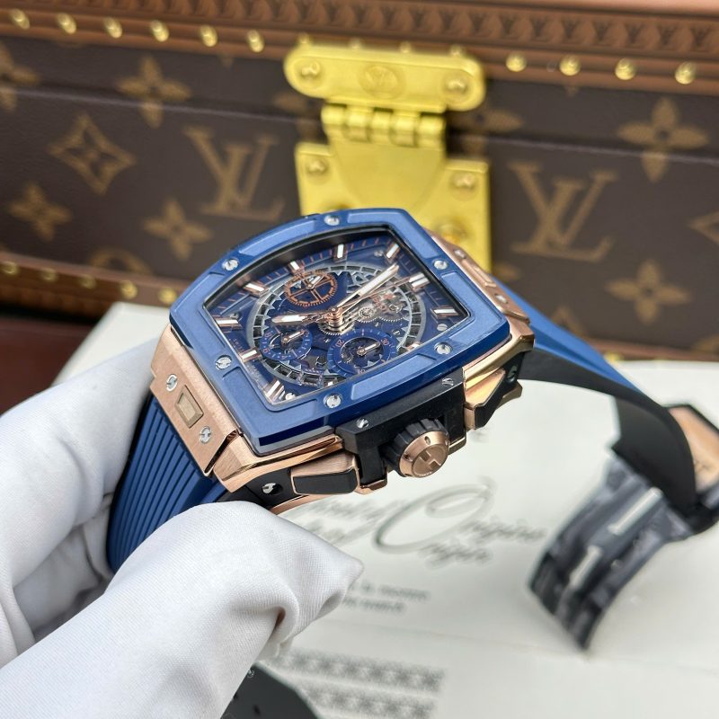 Hublot-Spirit-of-Big-Bang-King-Gold-Blue-Ceramic-Best-Replica-4-800x800 Hublot Spirit of Big Bang King Gold Blue Ceramic Best Replica BBF 42mm - Image 4