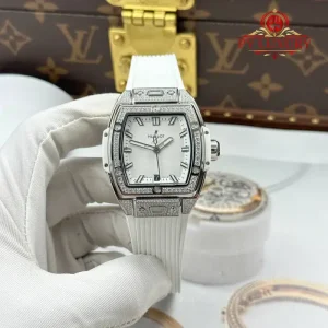 Hublot Spirit of Big Bang Titanium White Pav¨¦ Rubber Strap Replica 39mm