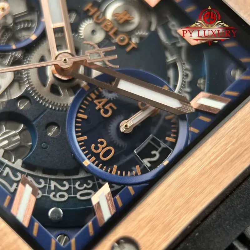 Hublot-Square-Bang-Unico-King-Gold-Blue-Rubber-Strap-Best-Replica-6-800x800 Hublot Square Bang Unico King Gold Blue Rubber Strap Best Replica BBF 42mm - Image 6