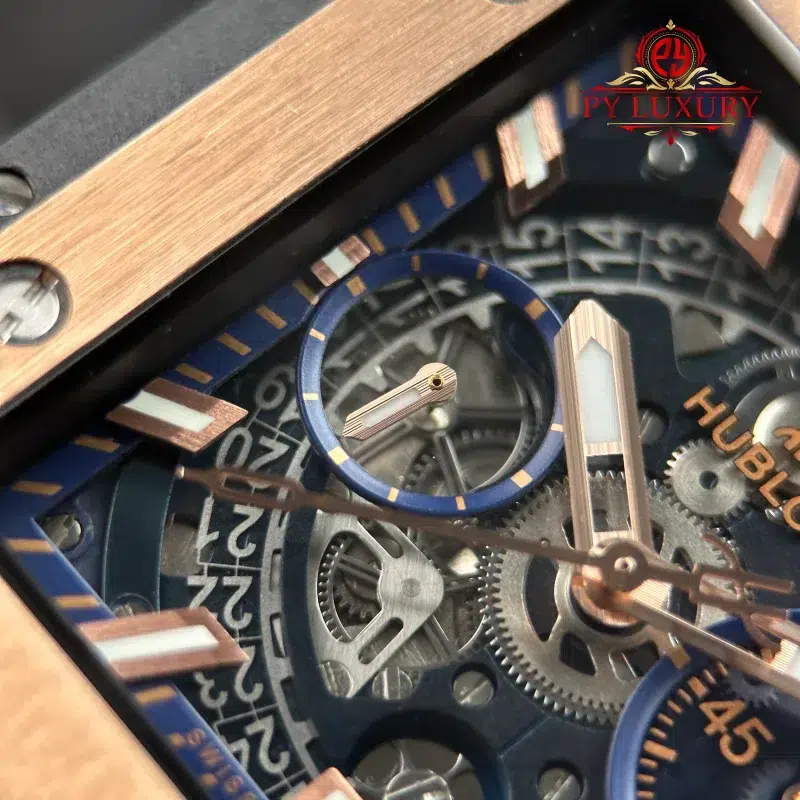 Hublot-Square-Bang-Unico-King-Gold-Blue-Rubber-Strap-Best-Replica-7-800x800 Hublot Square Bang Unico King Gold Blue Rubber Strap Best Replica BBF 42mm - Image 7