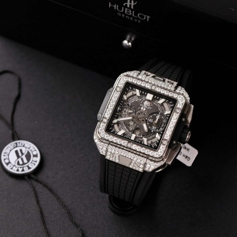 Hublot-Square-Bang-Unico-Titanium-Iced-Out-Moissanite-3-800x800 Hublot Square Bang Titanium Iced Out Moissanite Top Quality Replica 42mm - Image 3