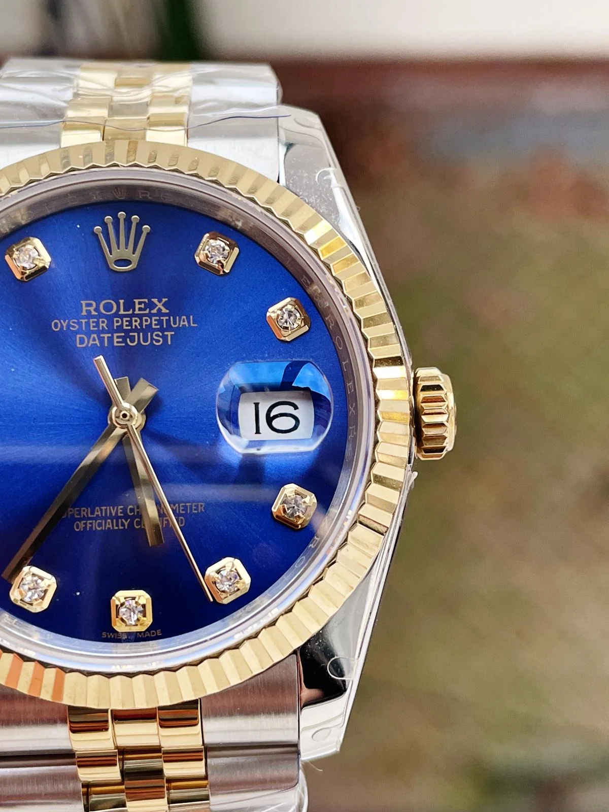 IMG_0598-2 Rolex DateJust 31mm Ladies 278289 BPF Blue /gold Dial 316L steel A2836 movement - Image 4