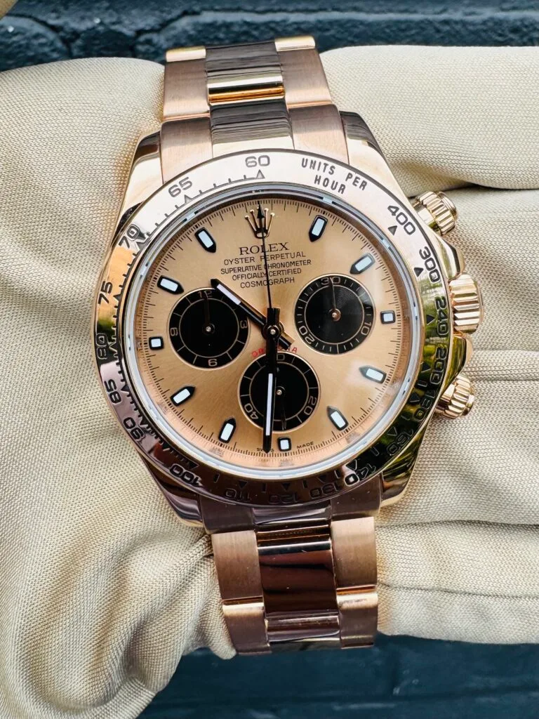 IMG_9725-768x1024.jpg Daytona 116505 904L RG VF 1:1 Best Edition RG Dial Black Subdial Stick Marker On 904L RG Bracelet DD4130 - Image 3