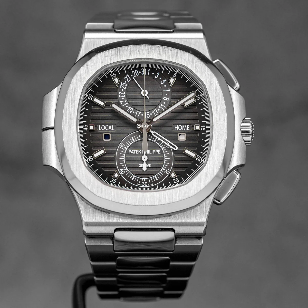 Nautilus5990-1ATravelTime-1 Patek Philippe Nautilus 5990/1A Travel Time Steel Black Dial