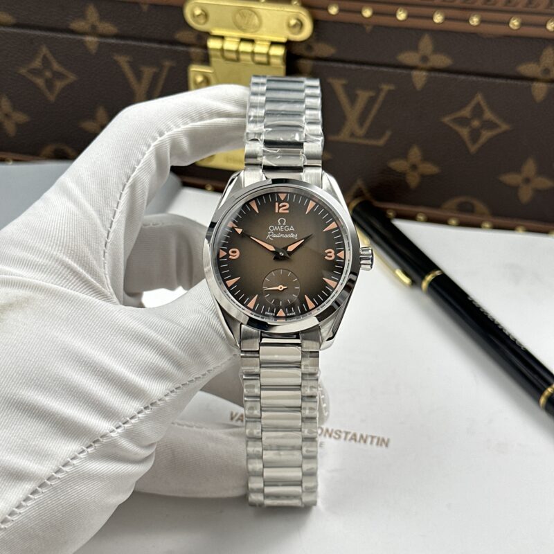 OMEGA-Seamaster-Railmaster-Brown-Dial-Steel-Best-Replica-1-800x800 Omega Seamaster Railmaster 235.10.38.20.13.001 Steel Brown Dial Best Replica VSF 38mm