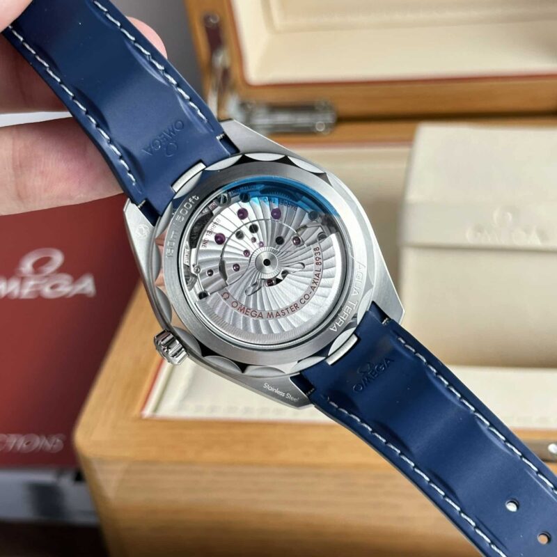 Omega-Aqua-Terra-Worldtimer-GMT-Blue-Dial-Rubber-Strap-9-800x800 Omega Aqua Terra Worldtimer GMT Blue Dial Rubber Strap Best Replica 43mm - Image 9
