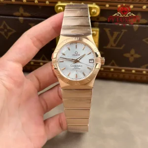 Omega Constellation 123.50.38.21.02.001 Red Gold Silver Dial Best Replica 38mm