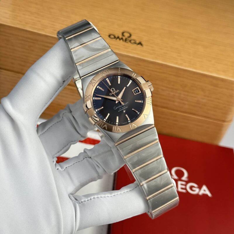 Omega-Constellation-Co-Axial-Brown-Dial-800x800 Omega Constellation Co-Axial Two Tone Rose Gold Brown Dial Best Replica 38mm