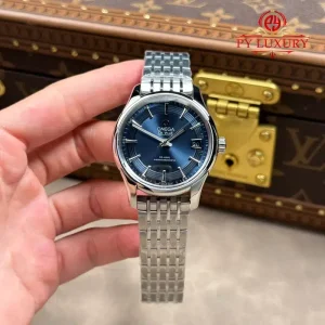 Omega DeVille Hour Vision Blue Dial Metal Bracelet Best Replica 41mm