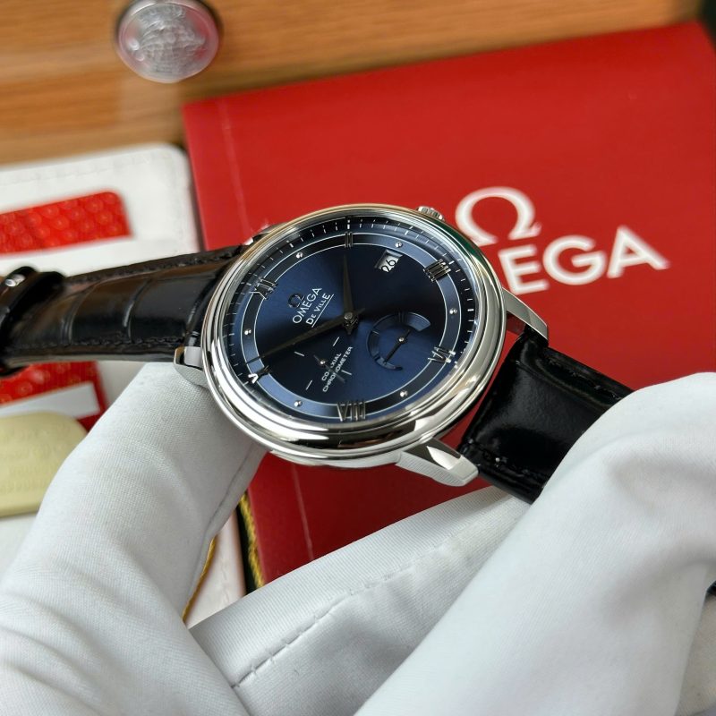 Omega-De-Ville-Prestige-Power-Reserve-Blue-Dial-Leather-4-800x800 Omega De Ville Prestige Power Reserve Blue Dial Black Leather Strap Best Replica 39.5mm - Image 4
